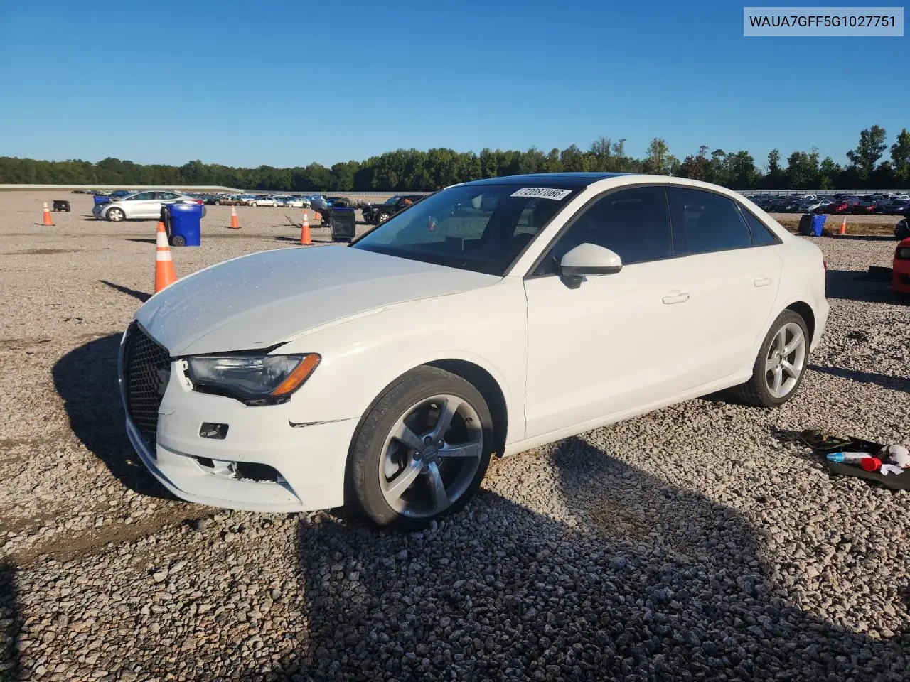 2016 Audi A3 Premium VIN WAUA7GFF5G1027751 фото 1
