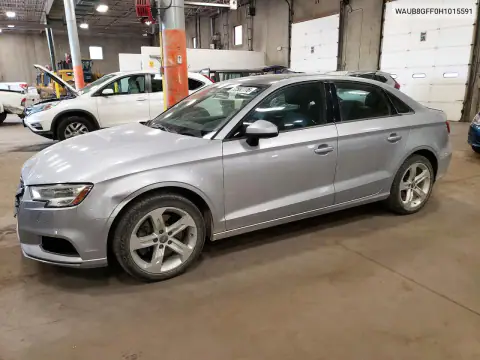 WAUB8GFF0H1015591 — 2017 Audi A3, Front end, before-repair photos