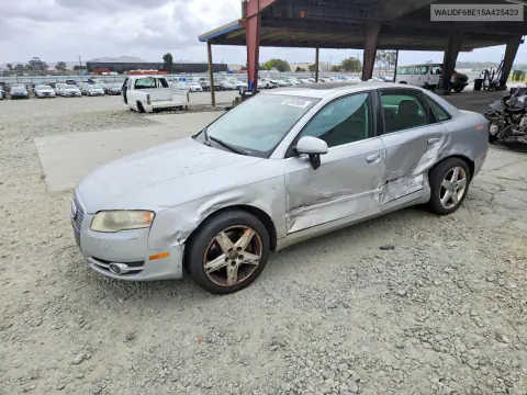 WAUDF68E15A425423 — 2005 Audi A4, Боковая часть, фото до ремонта