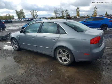2006 Audi A4 3.2 Quattro VIN WAUDH78E06A228213 фото 2