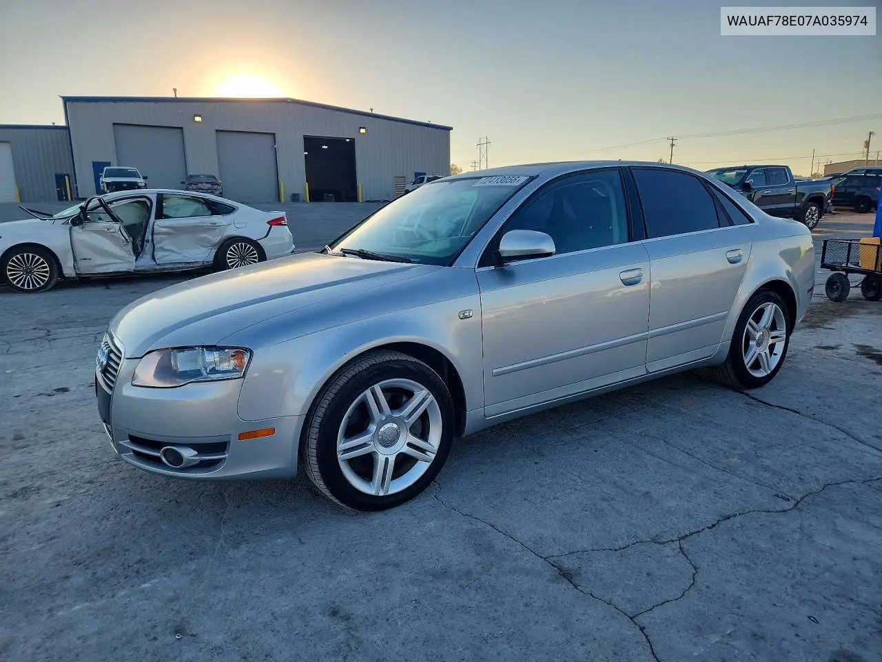 2007 Audi A4 2 VIN WAUAF78E07A035974 фото 1