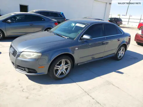 WAUDF78E98A019870 — 2008 Audi A4, Боковая часть, фото до ремонта