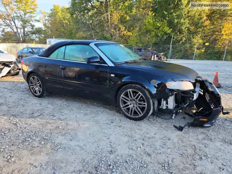 2009 Audi A4 2.0T Cabriolet Quattro VIN WAUDF48H49K010000 фото 4