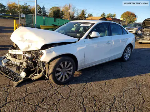 2009 Audi A4 Premium Plus VIN WAUSF78K79N043608 фото 1