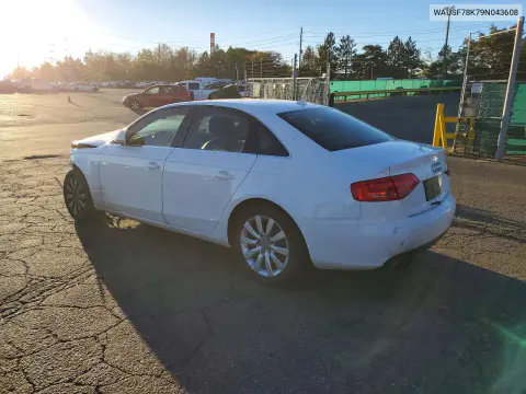 2009 Audi A4 Premium Plus VIN WAUSF78K79N043608 фото 2