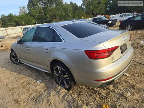 2017 Audi A4 Premium Plus VIN WAUENAF42HN065287 фото 2