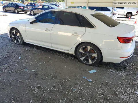 2017 Audi A4 Premium Plus VIN WAUENAF42HN006224 фото 2