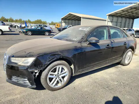 WAUGNAF4XHN061643 — 2017 Audi A4, წინა ნაწილი, ფოტოები შეკეთებამდე