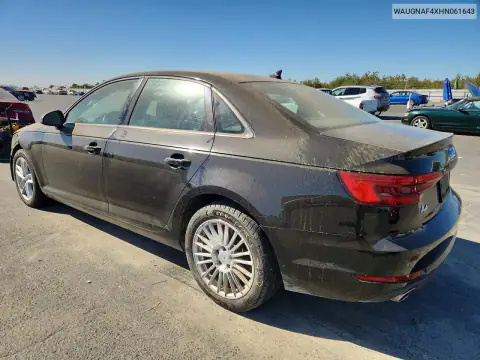 WAUGNAF4XHN061643 — 2017 Audi A4, ფოტო 2, Copart 02.11.2026, წინა ნაწილი