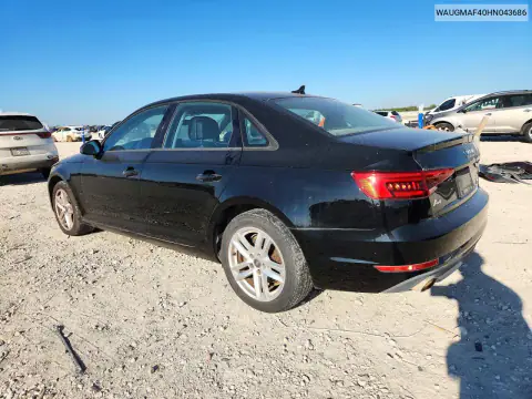 WAUGMAF40HN043686 — 2017 Audi A4, фото 2 с аукциона Copart 22.10.2026, Мелкие вмятины и царапины