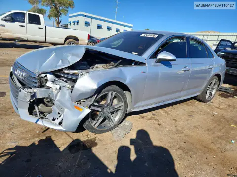 2018 Audi A4 Premium Plus VIN WAUENAF43JA110427 фото 1
