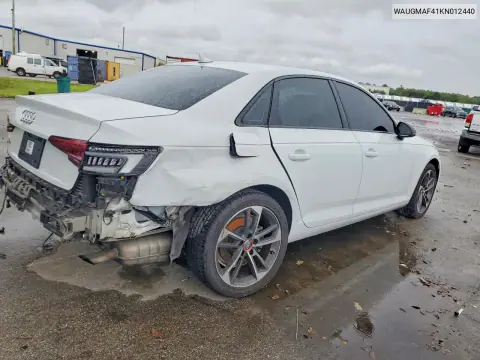 2019 Audi A4 Premium VIN WAUGMAF41KN012440 фото 3