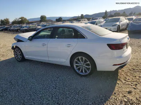 2019 Audi A4 Premium VIN WAUGMAF43KA023513 фото 2