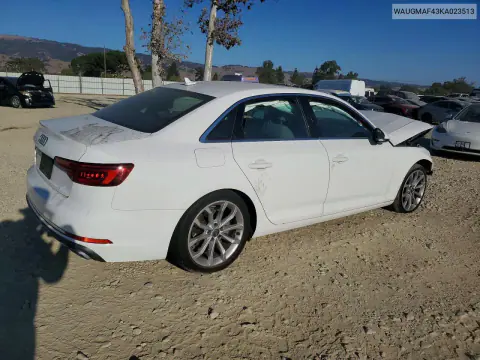 2019 Audi A4 Premium VIN WAUGMAF43KA023513 фото 3