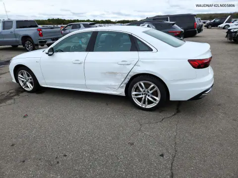 WAUDNAF42LN005806 — 2020 Audi A4, photo 2 from Copart, Side