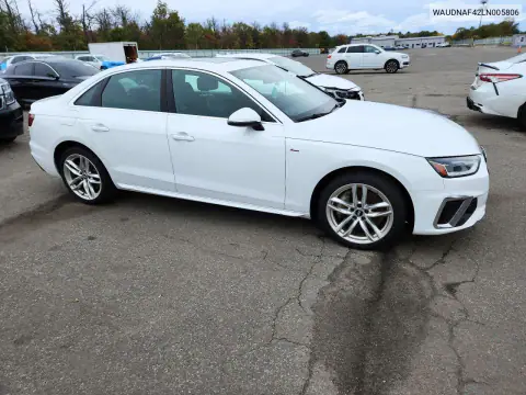 WAUDNAF42LN005806 — 2020 Audi A4, photo 4 from Copart, Side
