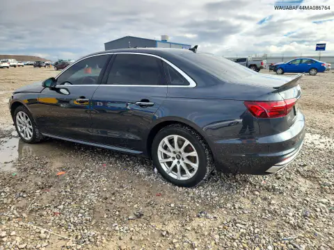 WAUABAF44MA086764 — 2021 Audi A4, ფოტო 2, Copart, წინა ნაწილი
