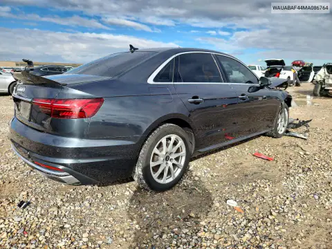 WAUABAF44MA086764 — 2021 Audi A4, ფოტო 3, Copart, წინა ნაწილი