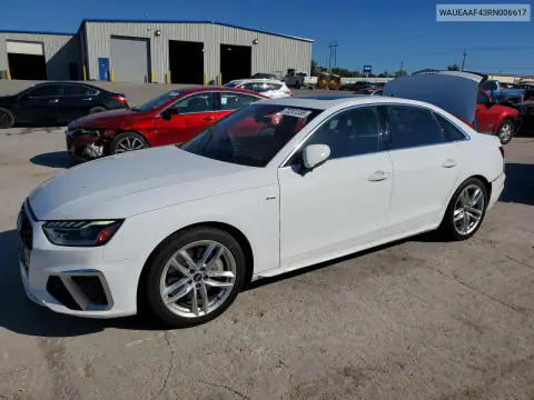 WAUEAAF43RN006617 — 2024 Audi A4, Задняя часть, фото до ремонта