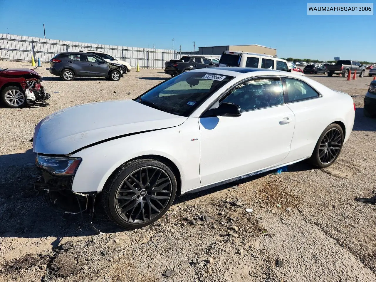 2016 Audi A5 Premium Plus S-Line VIN WAUM2AFR8GA013006 фото 1