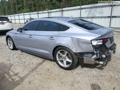 WAUDNCF50KA065643 — 2019 Audi A5, ფოტო 2, Copart, უკანა ნაწილი