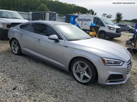 WAUDNCF50KA065643 — 2019 Audi A5, ფოტო 4, Copart, უკანა ნაწილი