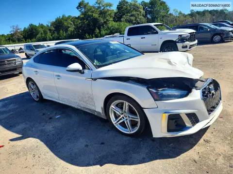 WAUDACF50MA016800 — 2021 Audi A5, фото 4 з Copart, Передня частина
