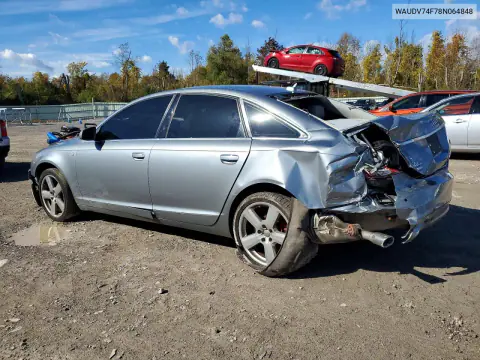 2008 Audi A6 4.2 Quattro VIN WAUDV74F78N064848 фото 2