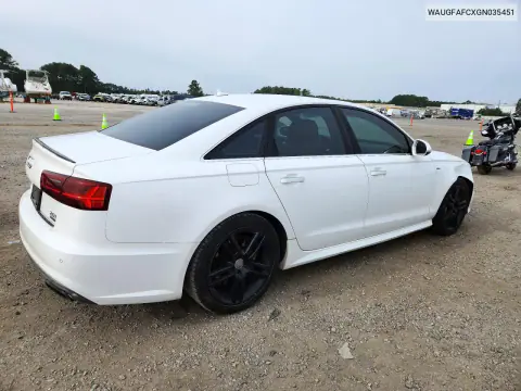 2016 Audi A6 Premium Plus VIN WAUGFAFCXGN035451 фото 3