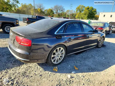 2013 Audi A8 L Quattro VIN WAURGAFDXDN021513 фото 3