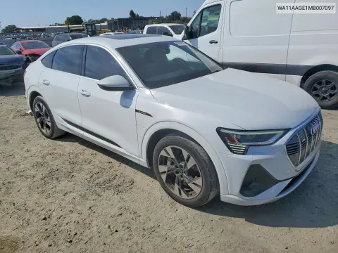 2021 Audi E-Tron Sportback Premium VIN WA11AAGE1MB007097 фото 4