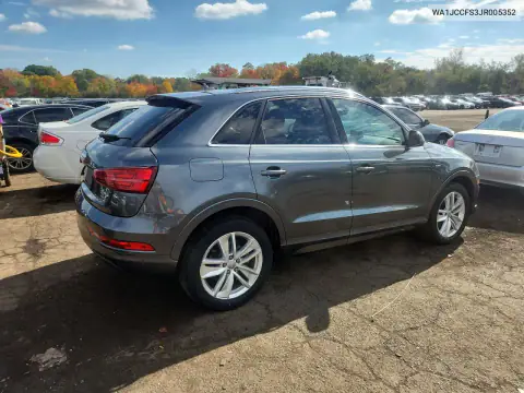 WA1JCCFS3JR005352 — 2018 Audi Q3, photo 3 from Copart, Front end
