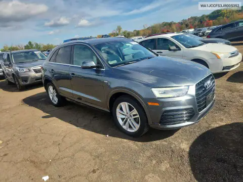 WA1JCCFS3JR005352 — 2018 Audi Q3, photo 4 from Copart, Front end
