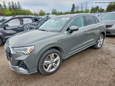 WA1EECF33K1081402 — 2019 Audi Q3, Боковая часть, фото до ремонта