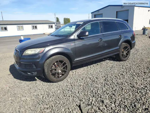2012 Audi Q7 Prestige VIN WA1DGAFE3CD006016 фото 1