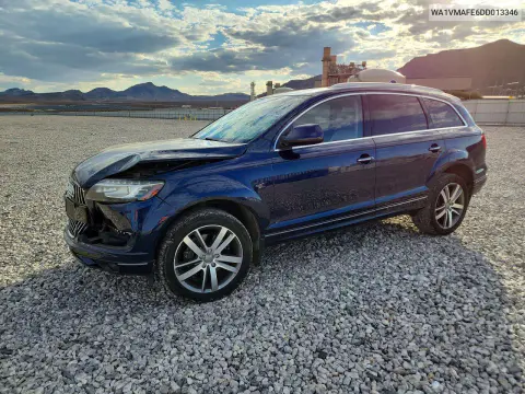 WA1VMAFE6DD013346 — 2013 Audi Q7, Передняя часть, фото до ремонта