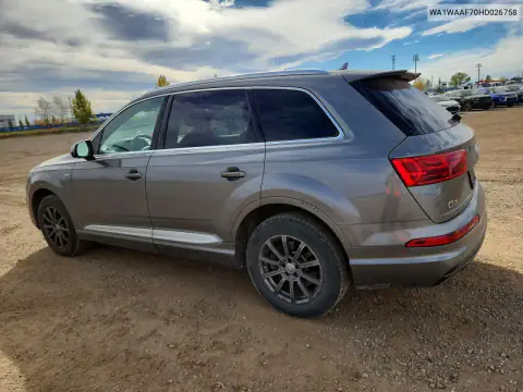 WA1WAAF70HD026758 — 2017 Audi Q7, фото 2 с аукциона Copart 20.10.2026, Механические повреждения