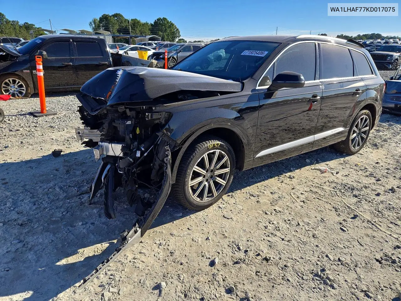 2019 Audi Q7 Premium Plus VIN WA1LHAF77KD017075 фото 1