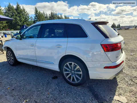 2019 Audi Q7 Premium Plus VIN WA1LAAF7XKD000985 фото 2