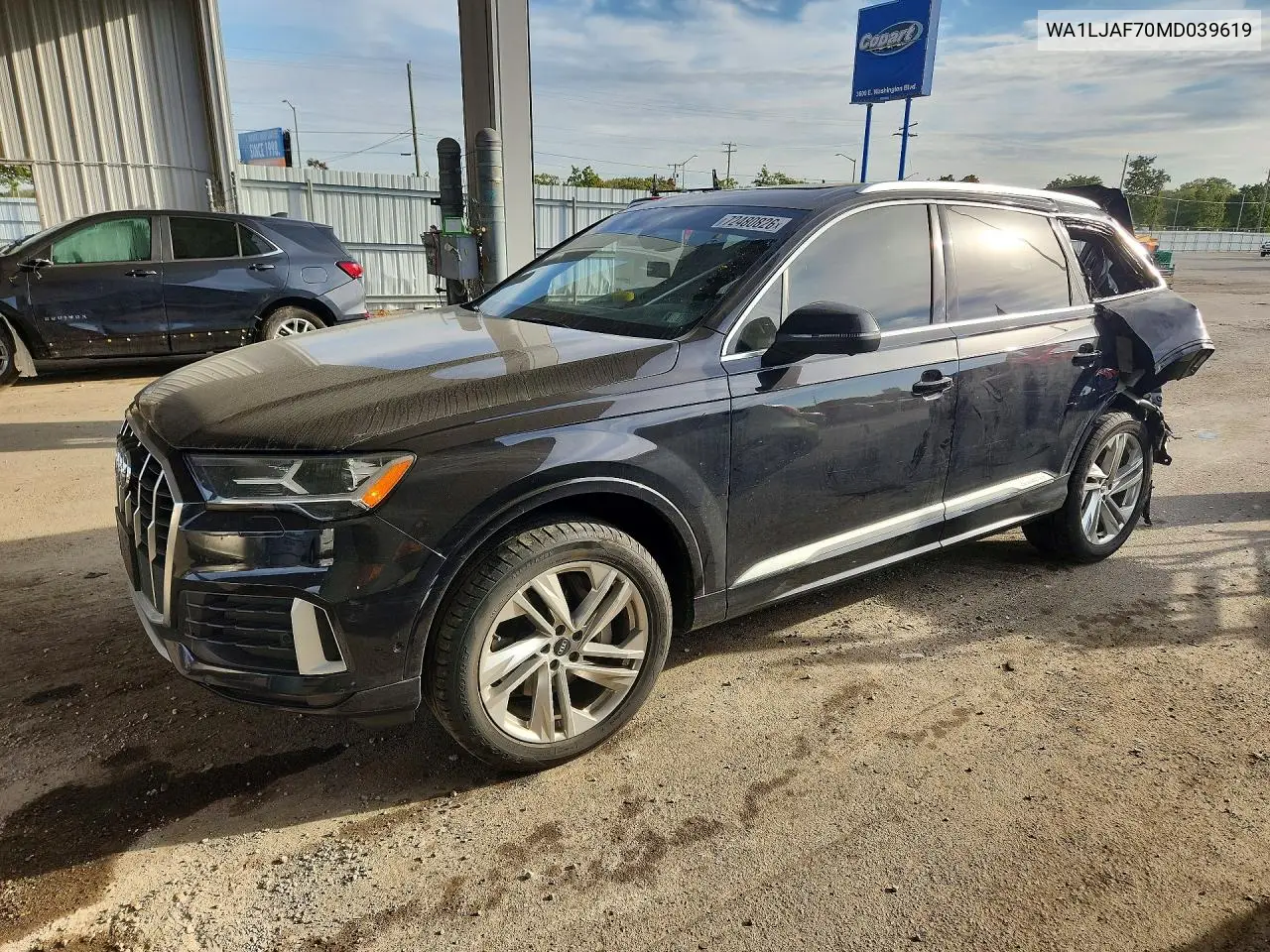 2021 Audi Q7 Premium Plus VIN WA1LJAF70MD039619 фото 1
