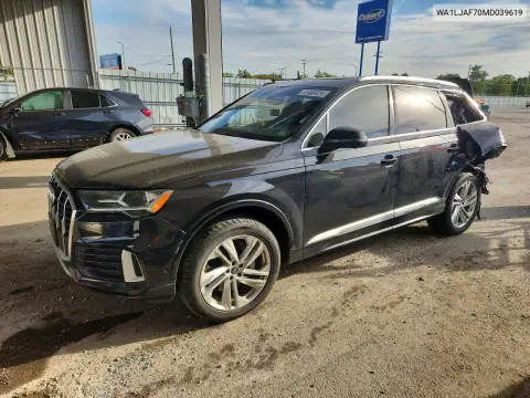 2021 Audi Q7 Premium Plus VIN WA1LJAF70MD039619 фото 1