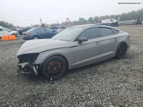 WAUC4CF59KA001437 — 2019 Audi S5, Parte delantera, fotos antes de reparar