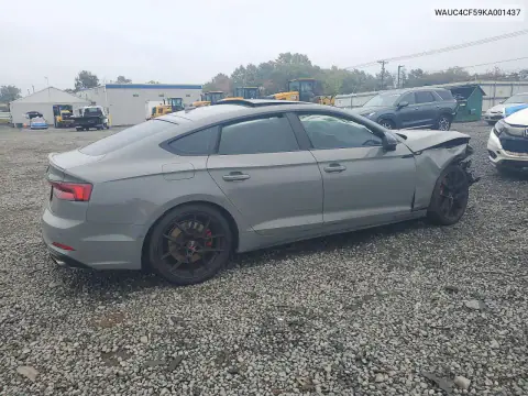 WAUC4CF59KA001437 — 2019 Audi S5, ფოტო 3, Copart, წინა ნაწილი