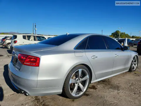 2014 Audi S8 Quattro VIN WAUD2AFD4EN011134 фото 3