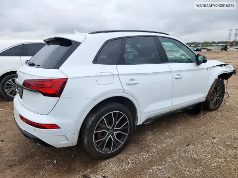 WA1B4AFY0R2016274 — 2024 Audi SQ5, photo 3 from Copart, Front end