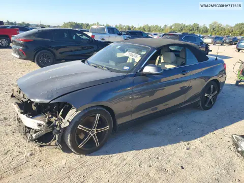 2017 BMW 230Xi VIN WBA2M9C30HV717615 фото 1