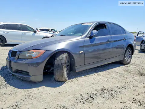 WBAVC53537FZ78353 — 2007 BMW 3ER, Передняя часть, фото до ремонта