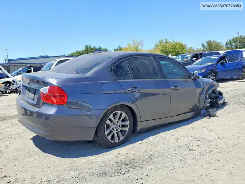 2007 BMW 328 I Sulev VIN WBAVC53537FZ78353 фото 3