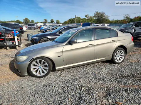 WBAPK7C51BA971897 — 2011 BMW 3ER, Передняя часть, фото до ремонта