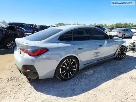 2022 BMW M440Xi Gran Coupe VIN WBA13AW02NFM70511 фото 3